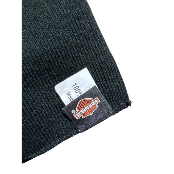 Harley Davidson Pink Logo Black Unisex Riding Scarf Knit Wrap 50"x 8” - Picture 3 of 7